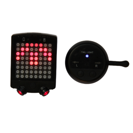 Задний велосипедный фонарь с поворотниками и лазерными габаритами