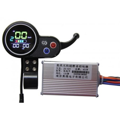 Универсальный контроллер Вольта 36-48v30А(1440w) с цветным LCD дисплеем и рычажной ручкой газа для электросамокатов на 500 - 800