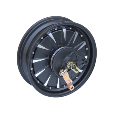 Мотор колесо QS motor 60v-72v1500w(3000w) в ободе 12'' для электроскутера, c барабанным тормозом